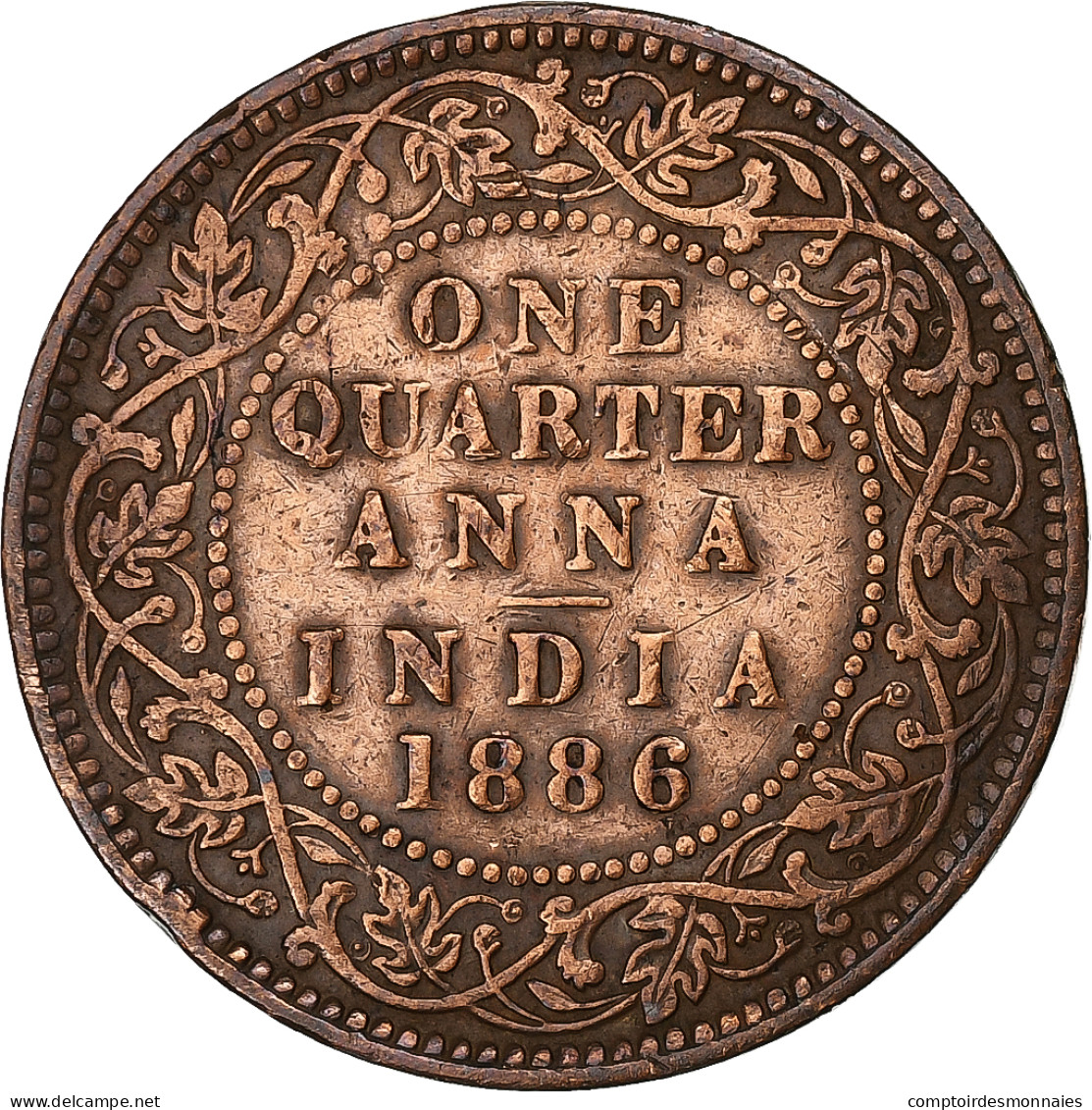Monnaie, Inde Britannique, Victoria, 1/4 Anna, 1886, TB, Cuivre, KM:486 - Kolonies