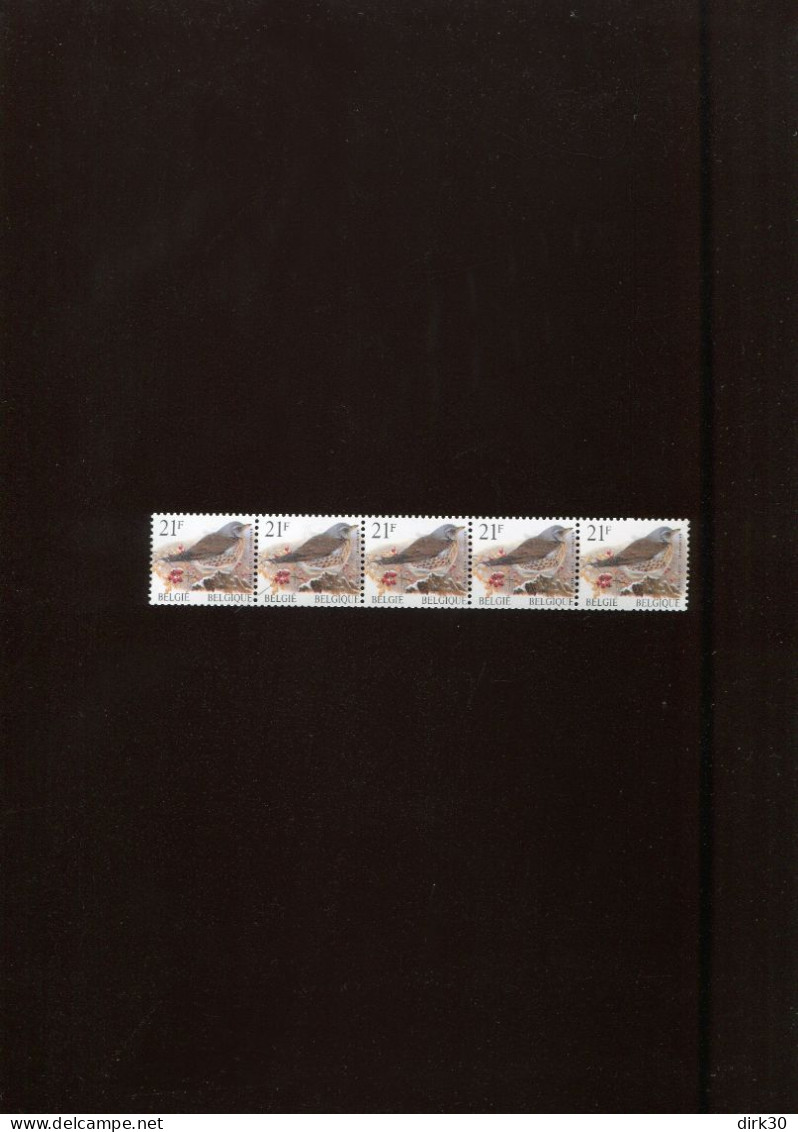 Belgie Buzin Birds 2792 Strook Rolzegels R89 Met Tandingcuriositeit Op ZEGEL 1 Van Strook ZM RR - 1991-2020