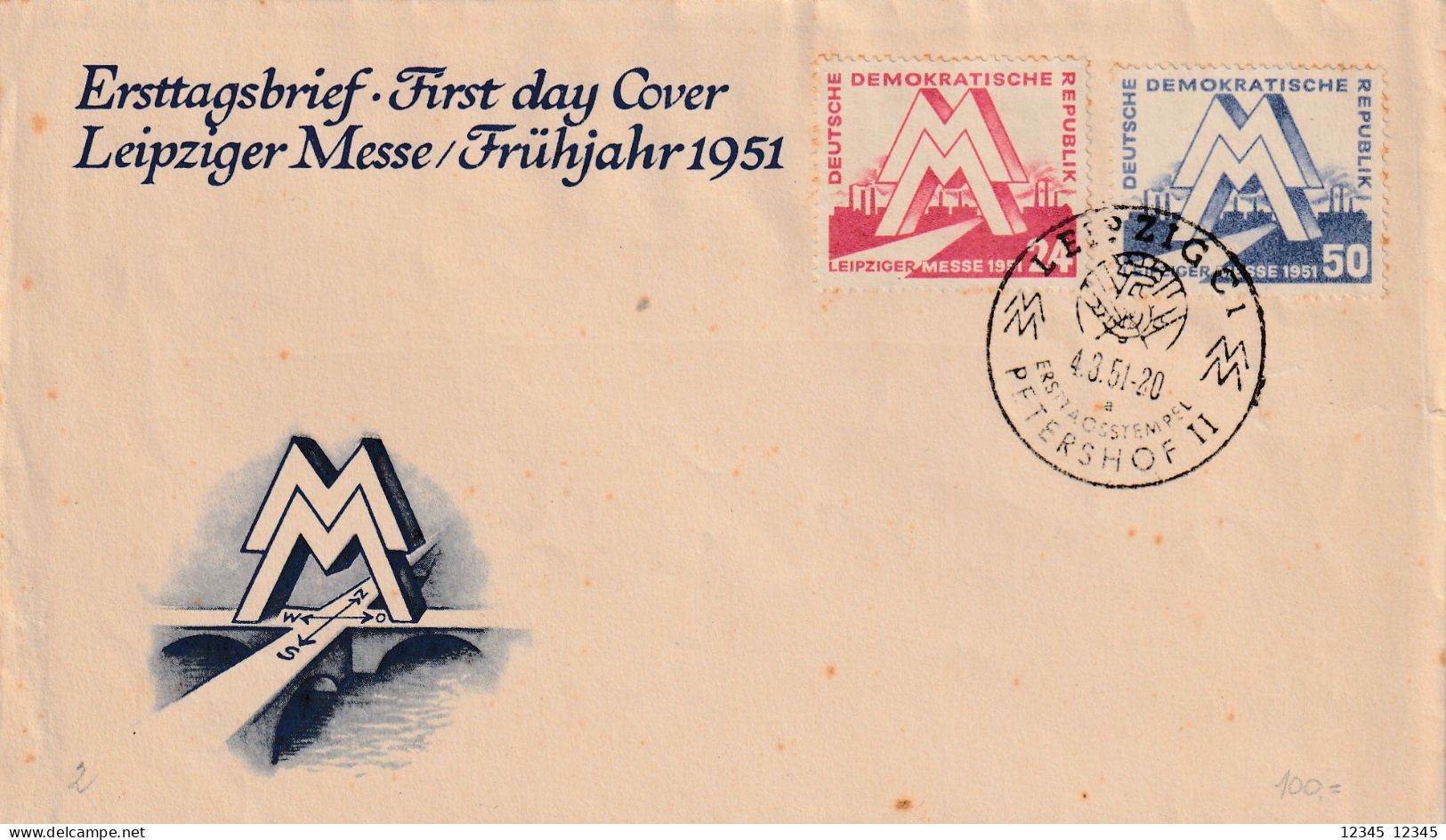 DDR 1951, FDC Unused, Leipzig Spring Fair. - 1950-1970