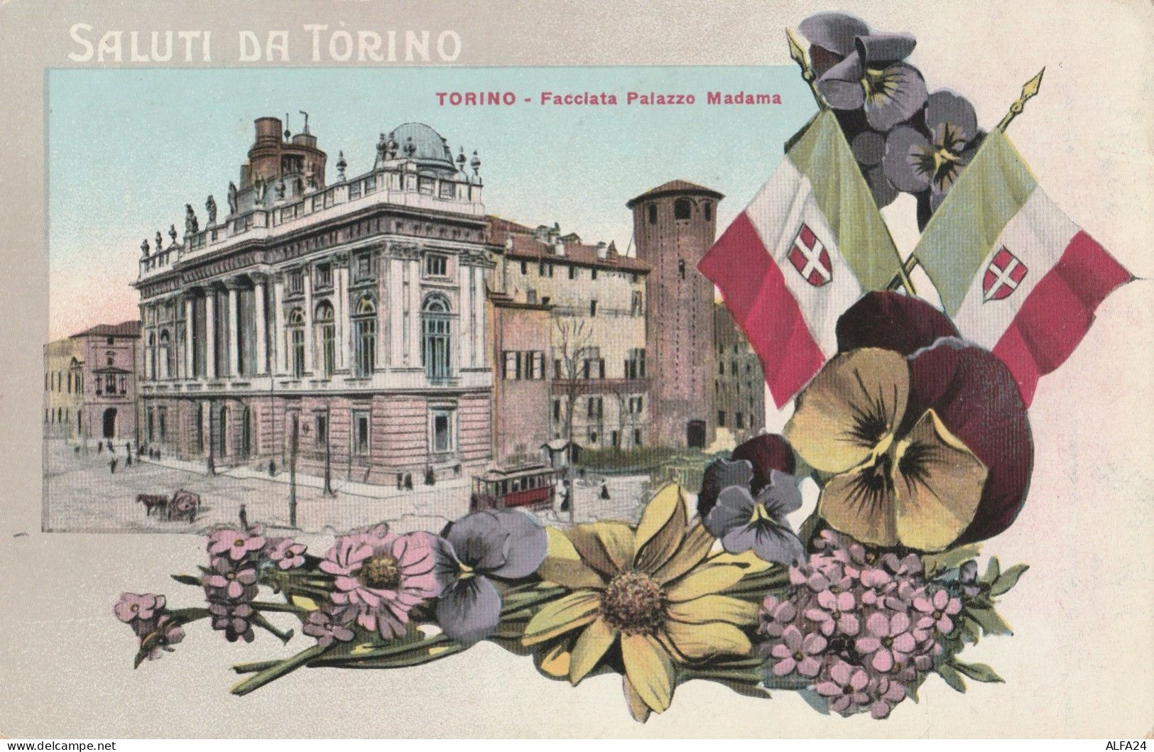 CARTOLINA VIAGGIATA TORINO PALAZZA MADAMA (ZK59 - Castello Del Valentino