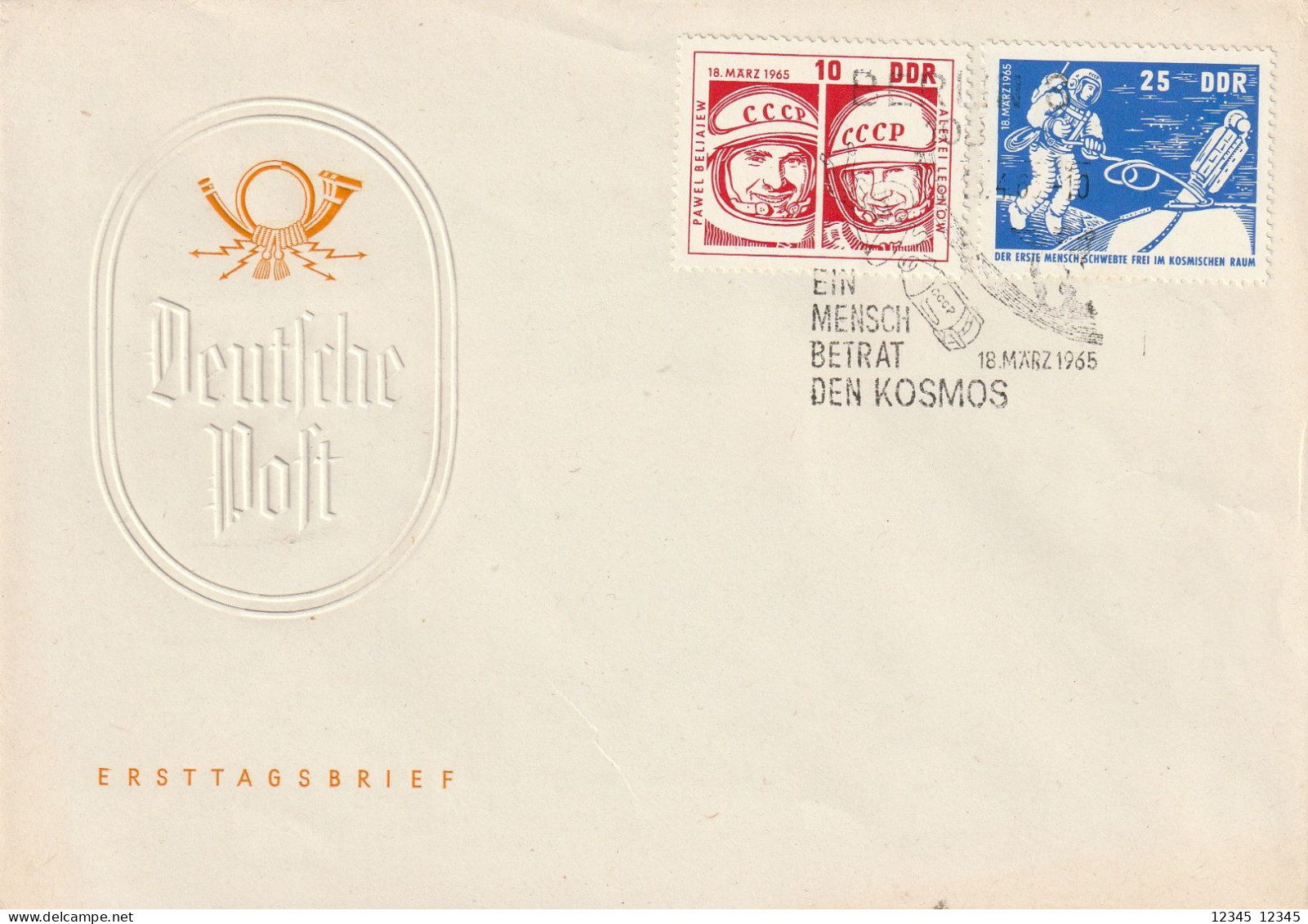 DDR 1965, FDC Unused, Launch Of The Soviet Spacecraft Voskhod 2. - 1950-1970