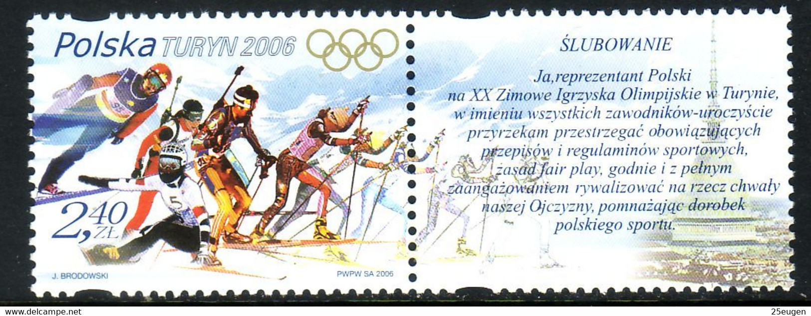 POLAND 2006 MICHEL 4227 ZF   MNH - Invierno 2006: Turín