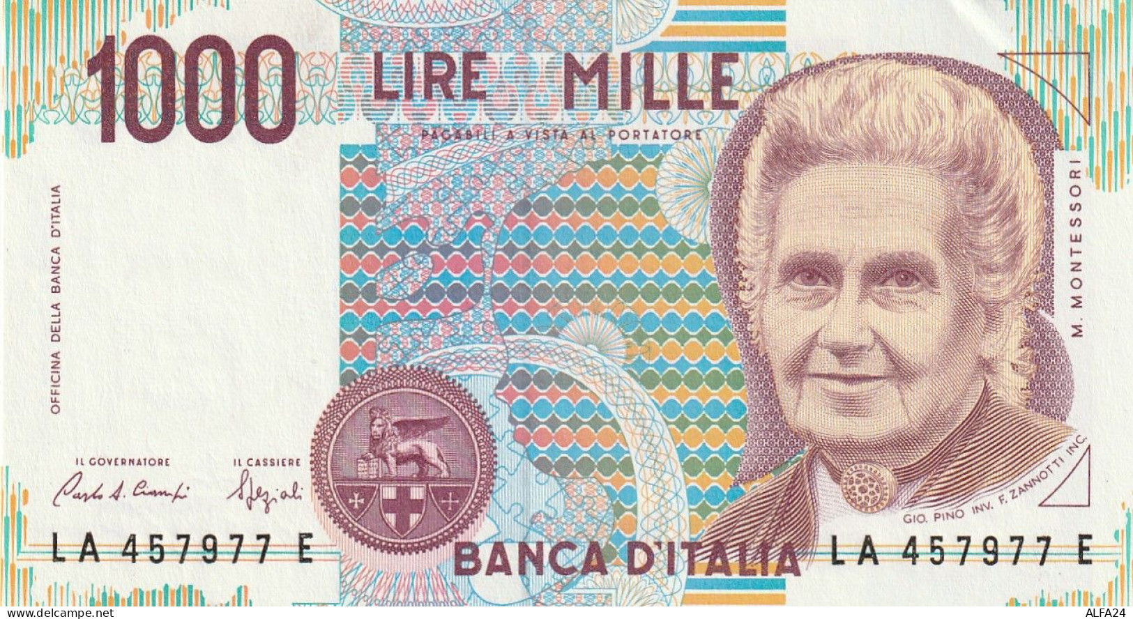 ITALIA LIRE 1000 MONTESSORI UNC (ZK1774 - 1.000 Lire