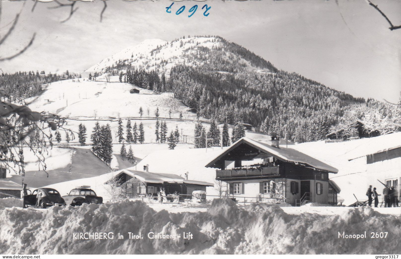 E377) KIRCHBERG In Tirol - Gaisberg Lift - Alte AUTOS Skifahrer - Alte Verschneite Ansicht FOTO AK - Kirchberg