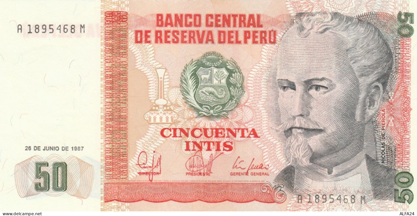 BANCONOTA PERU 50 INTIS UNC (ZX1510 - Pérou