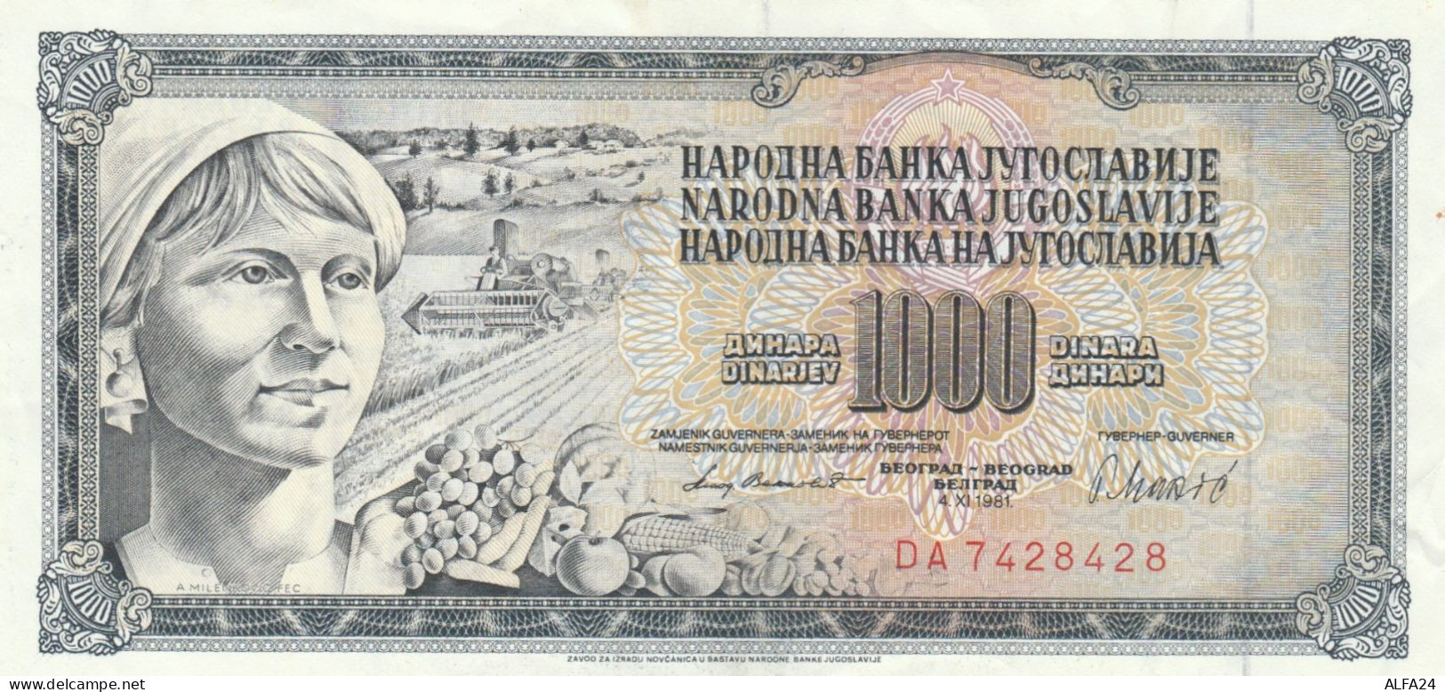 BANCONOTA 1000 JUGOSLAVIA UNC (ZX1443 - Yougoslavie