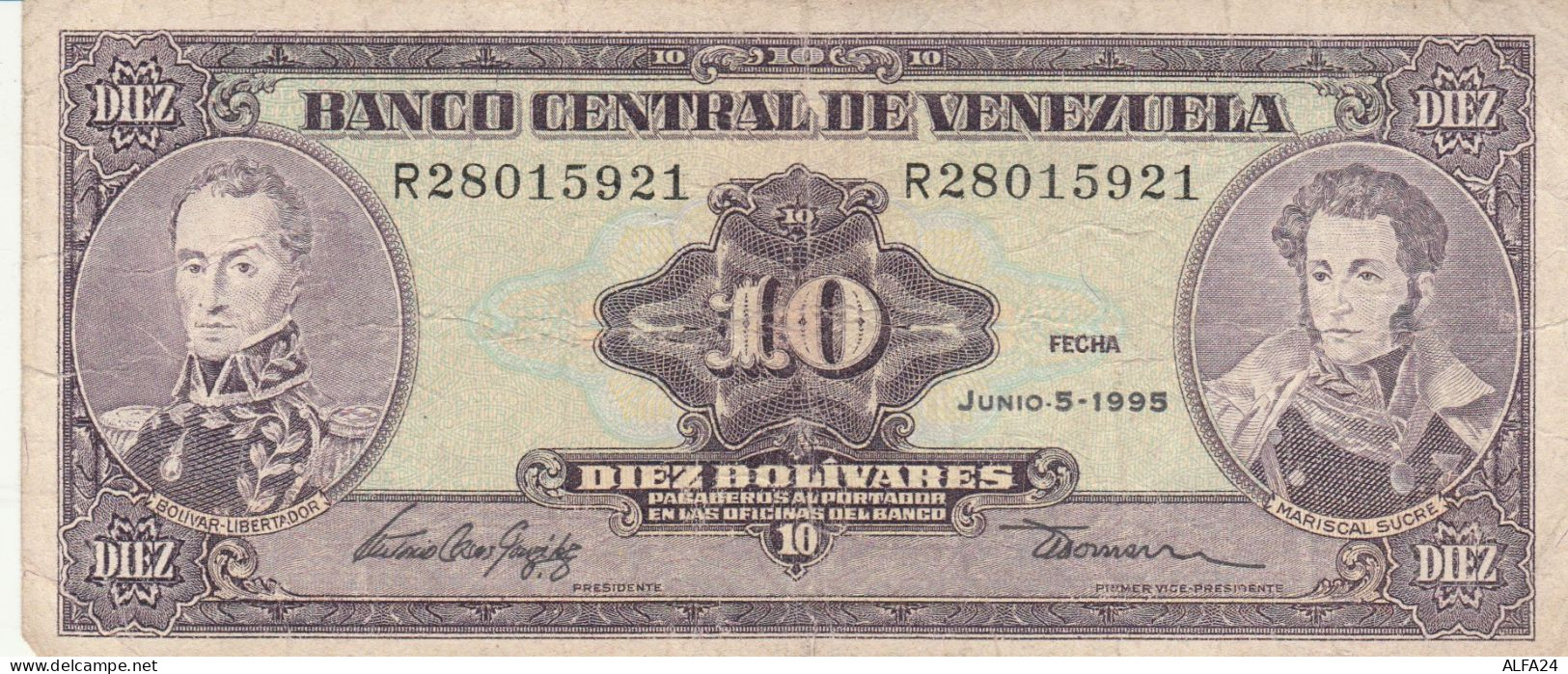 BANCONOTA  10 VENEZUELA VF (ZX1627 - Venezuela