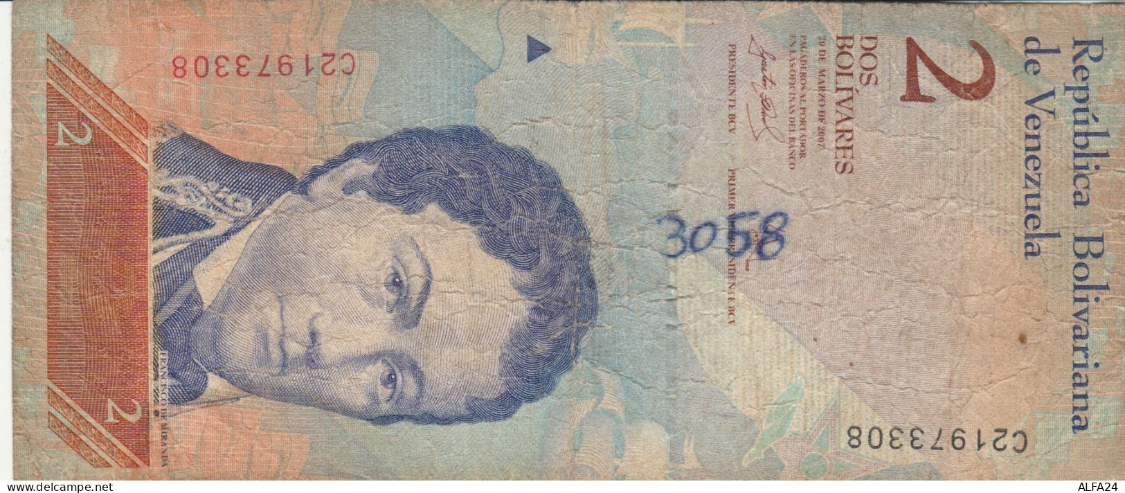 BANCONOTA  VENEZUELA 2 VF (ZX1591 - Venezuela