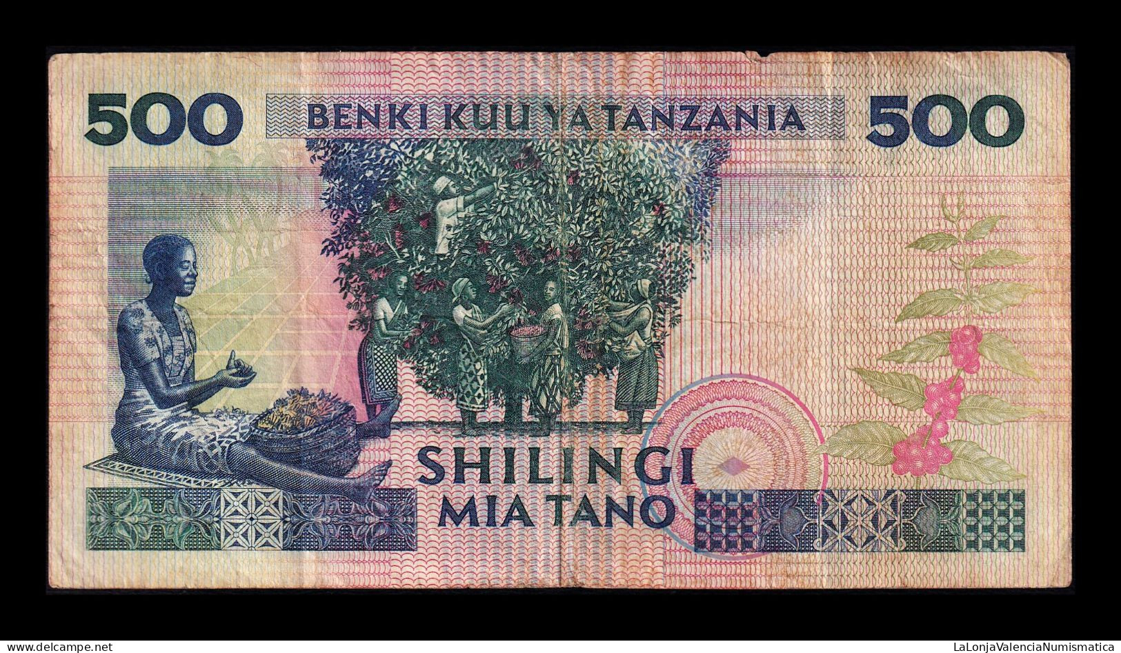 Tanzania 500 Shilingi ND (1989) Pick 21a Mbc Vf - Tansania