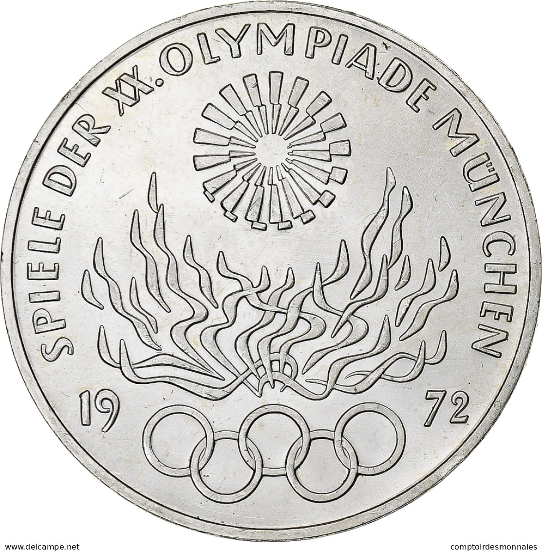 Monnaie, République Fédérale Allemande, 10 Mark, 1972, Karlsruhe, SPL - Herdenkingsmunt