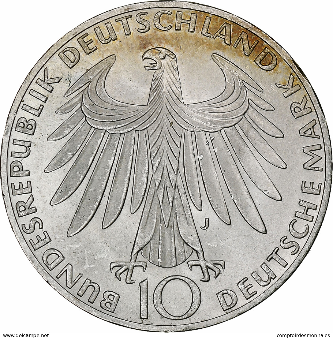 Monnaie, République Fédérale Allemande, 10 Mark, 1972, Hambourg, SPL, Argent - Autres & Non Classés
