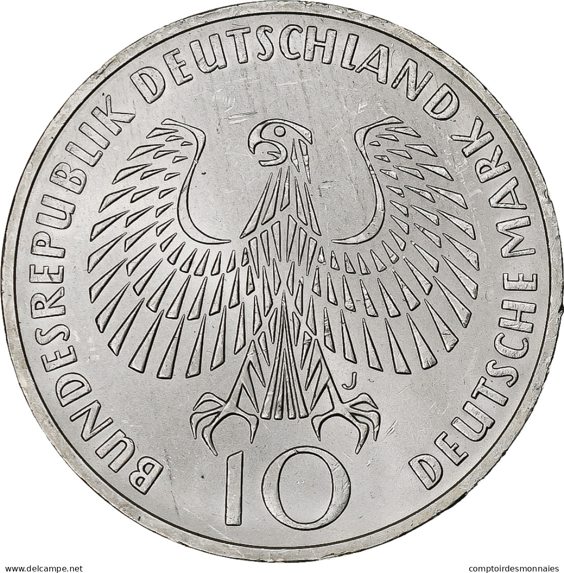 Monnaie, République Fédérale Allemande, 10 Mark, 1972, Hamburg, SPL, Argent - Commemorations