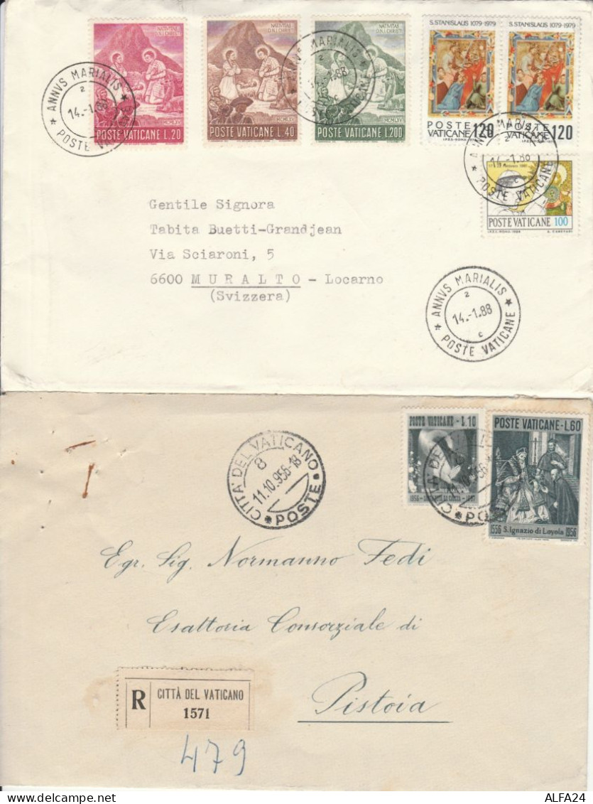 6 BUSTE STORIA POSTALE VATICANO -(COMPRESO FDC 1956) (ZY726 - Cartas & Documentos