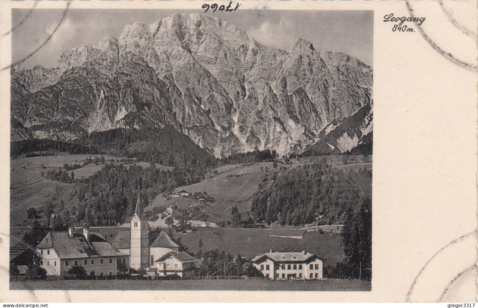 E397) LEOGANG - KIRCHE Häuser Alte FOTO AK - Leogang