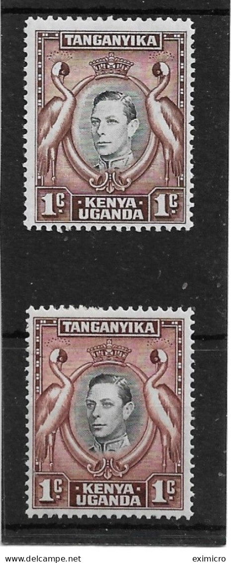 KENYA, UGANDA AND TANGANYIKA 1938 1c SG 131 PERF 13¼; 1951 1c  SG 131ai PERF 13¼ X 13¾ MOUNTED MINT Cat £12.75 - Kenya, Uganda & Tanganyika