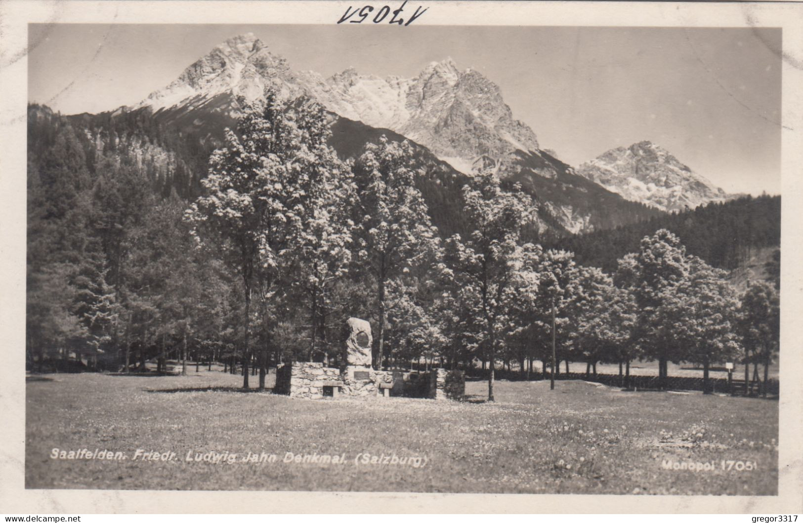 E402) SAALFELDEN - Friedr. Ludwig Jahn Denkmal - Salzburg - Schöne Alte FOTO AK - Saalfelden