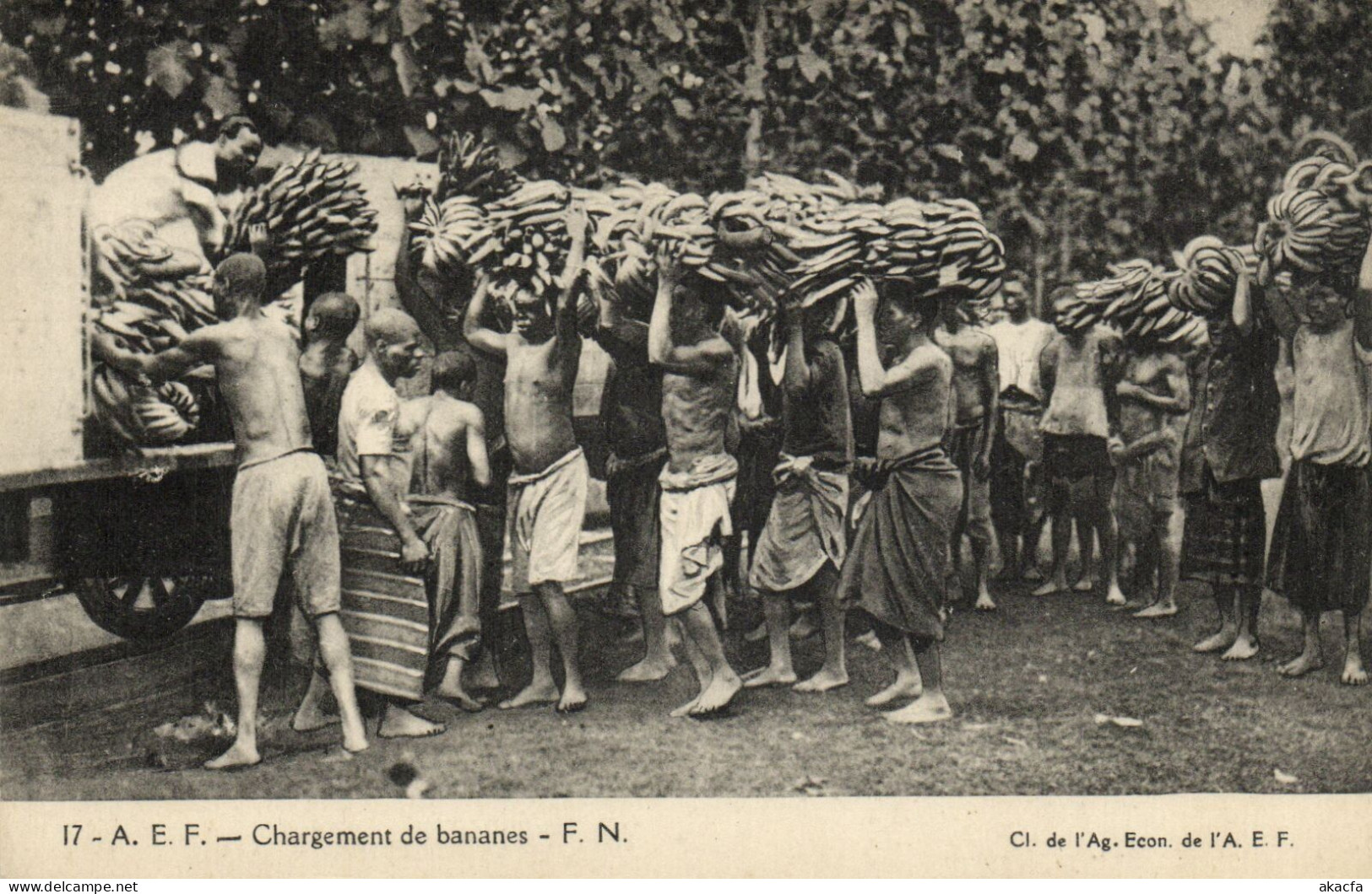 PC AFRICA CHARGEMENT DE BANANES FRENCH EQUATORIAL AFRICA (a51541) - Centrafricaine (République)