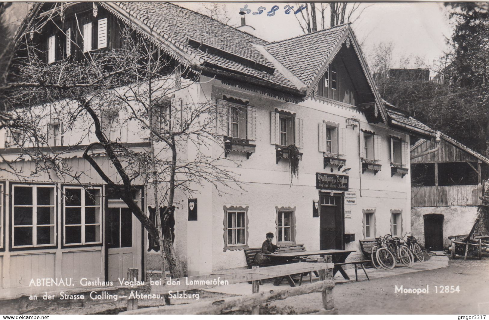 E410) ABTENAU - Gasthaus VOGLAU Bei Den Lammeröfen An Der Straße Golling - Abtenau - Fahrräder - Tolle FOTO AK DETAILS - Abtenau