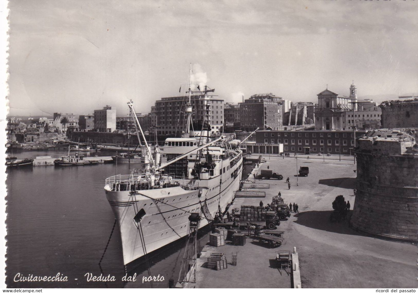 Cartolina Civitavecchia - Veduta Dal Porto - Civitavecchia