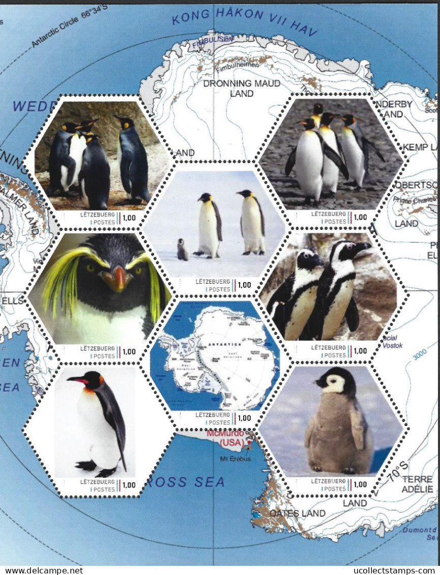 Luxemburg 2023  Antarctica Pinguins Penguins  1    Sheetlet     Postfris/mnh/neuf - Nuevos