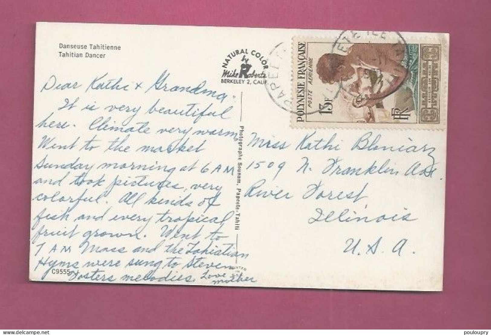 CP De 1960 Pour Les EUAN - YT N° PA 1 - Storia Postale