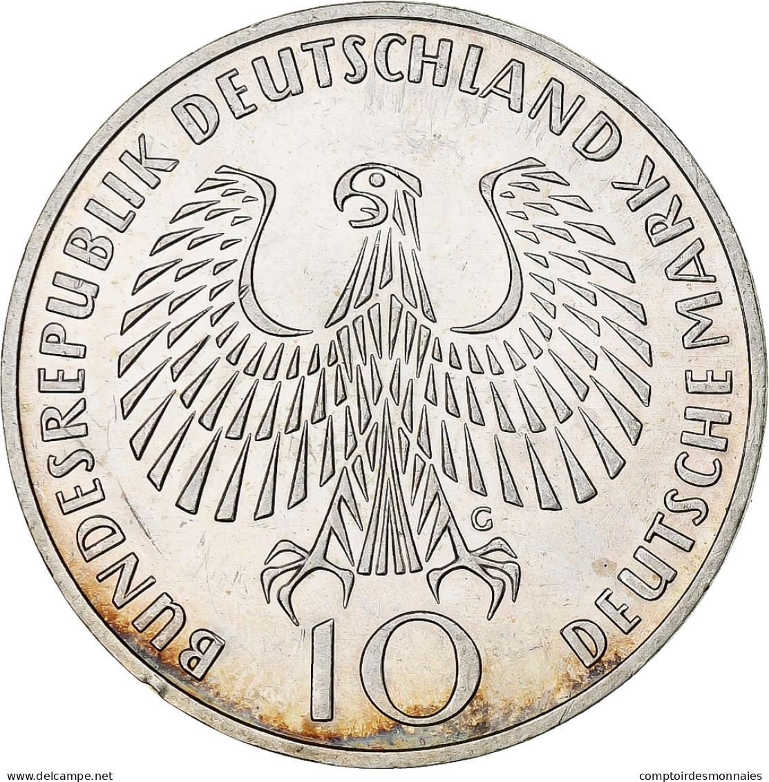 Monnaie, République Fédérale Allemande, 10 Mark, 1972, Karlsruhe, SPL - Commemorative