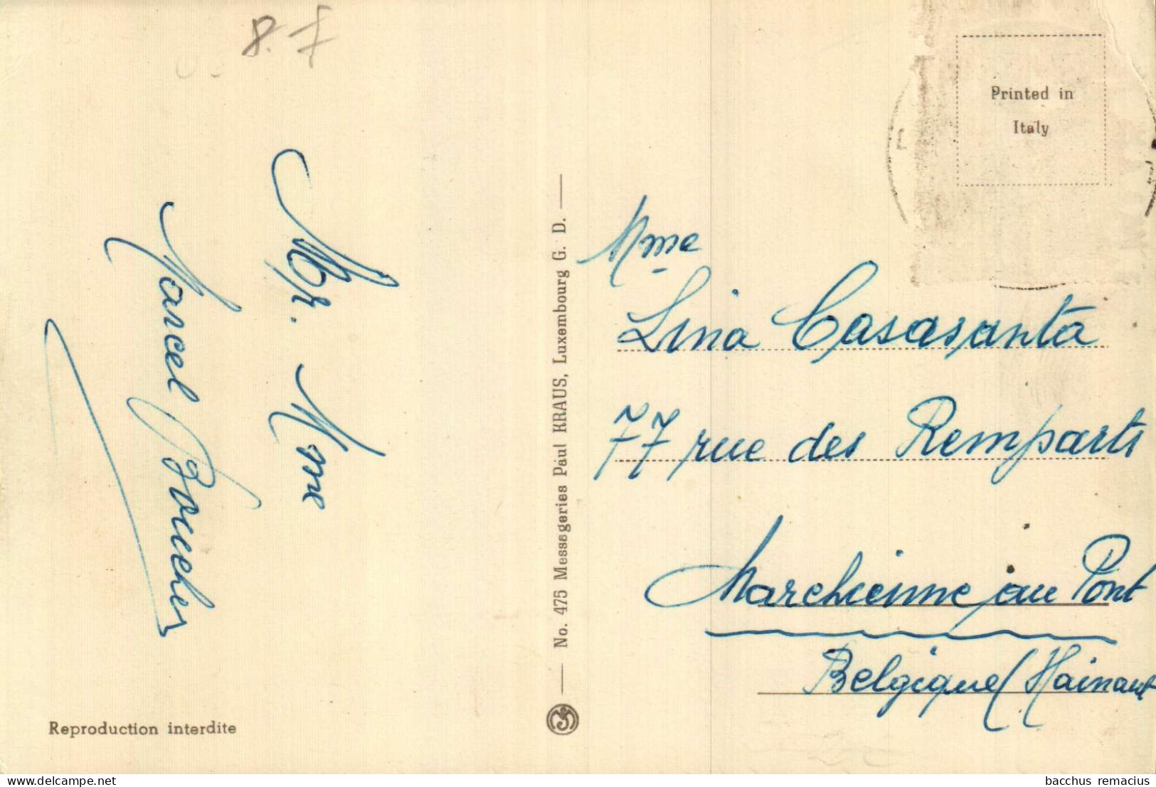 DUDELANGE -    Messageries Paul Kraus Nr 475 - Düdelingen