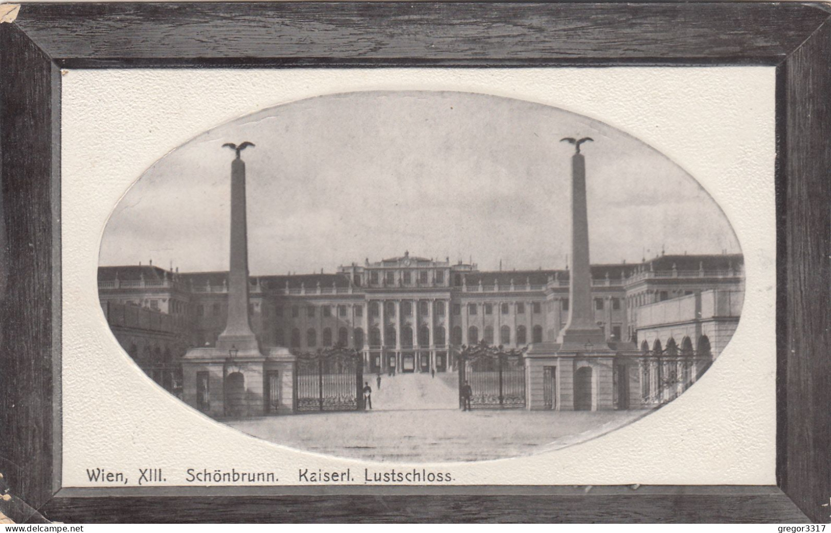 E445) WIEN XIII SCHÖNBRUNN - Kaiserl. Lustschloss  - Tolle PASSEPARTOUT AK 1908 - Château De Schönbrunn