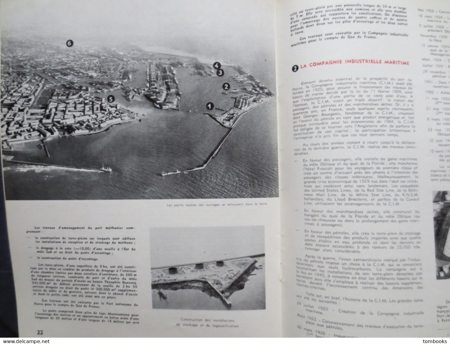 Le Havre - revue portuaire - Le Port du Havre Hier ,Aujourd'hui , Demain - 1967 avec plan dépliant - TBE -