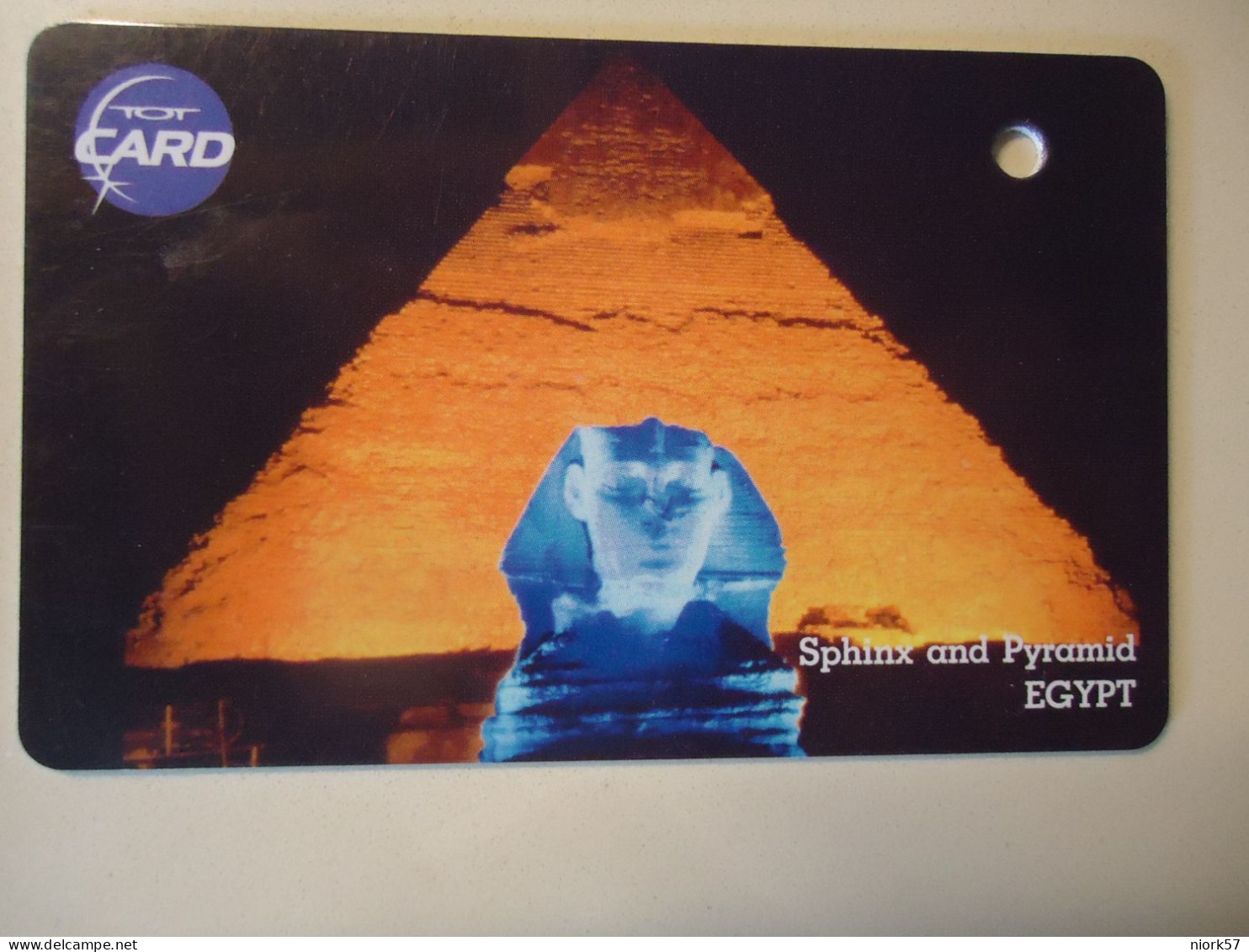 THAILAND CARDS  PYRAMIDES EGYPT  RARE WITH HOPE WITHOUT NUMBER AND UNIT - Paisajes