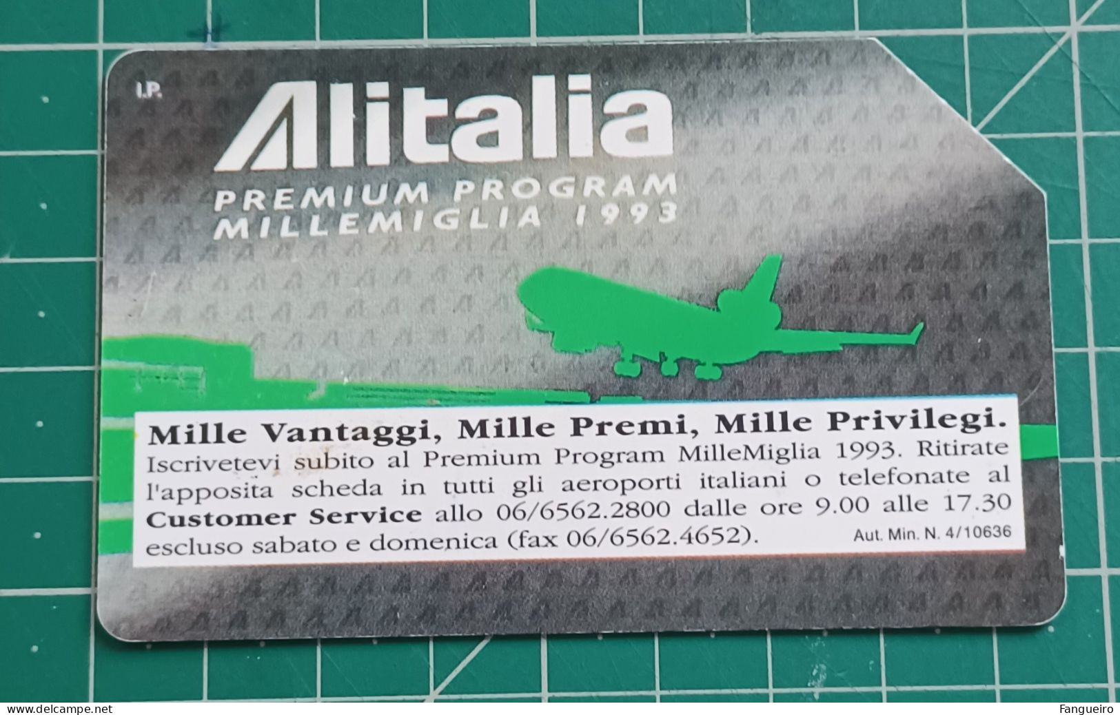 ITALY PHONECARD  ALITALIA - Andere & Zonder Classificatie