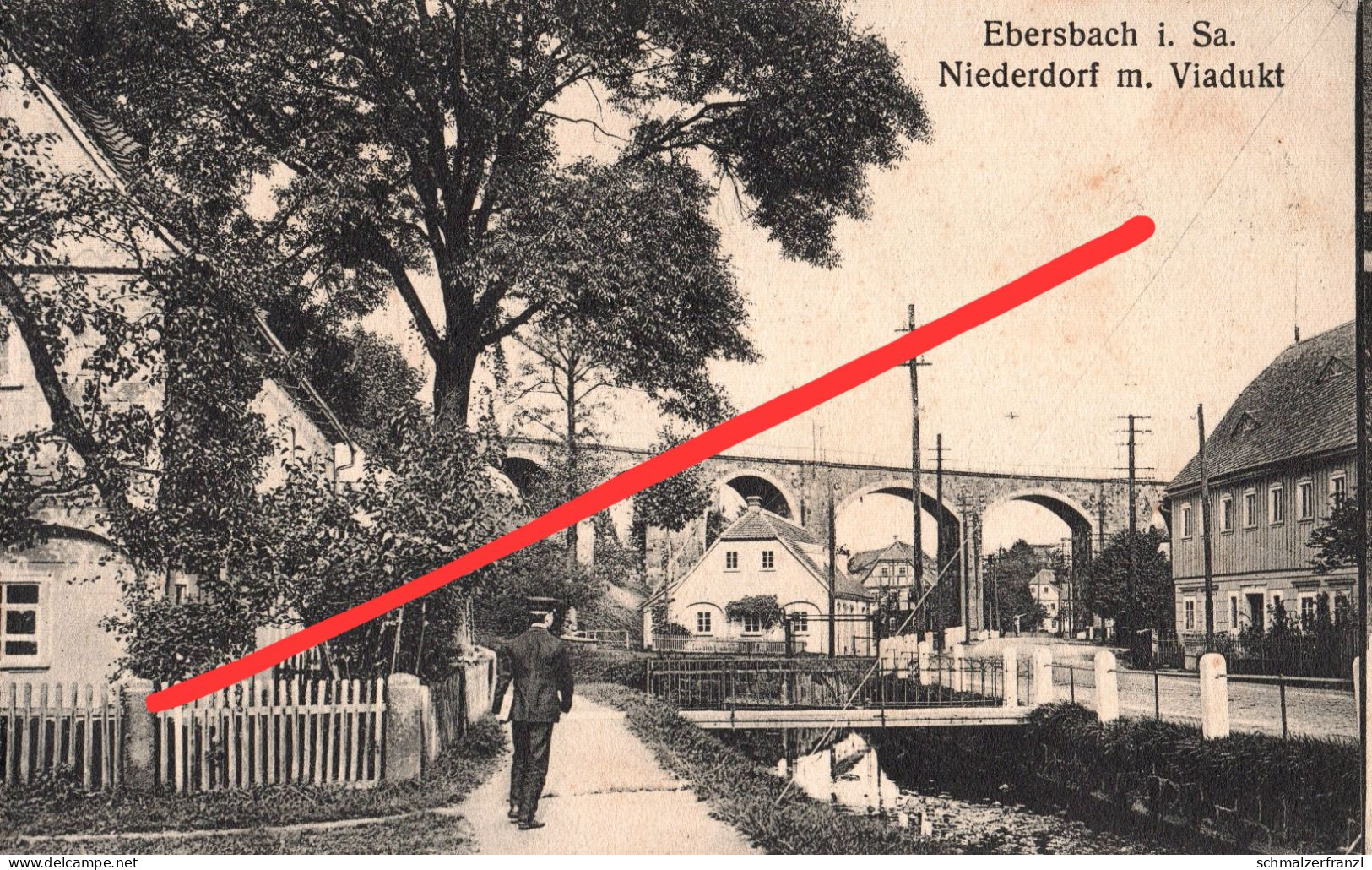 AK Ebersbach Eisenbahn Viadukt A Neugersdorf Neusalza Spremberg Seifhennersdorf Eibau Georgswalde Fugau Löbau Zittau - Ebersbach (Löbau/Zittau)