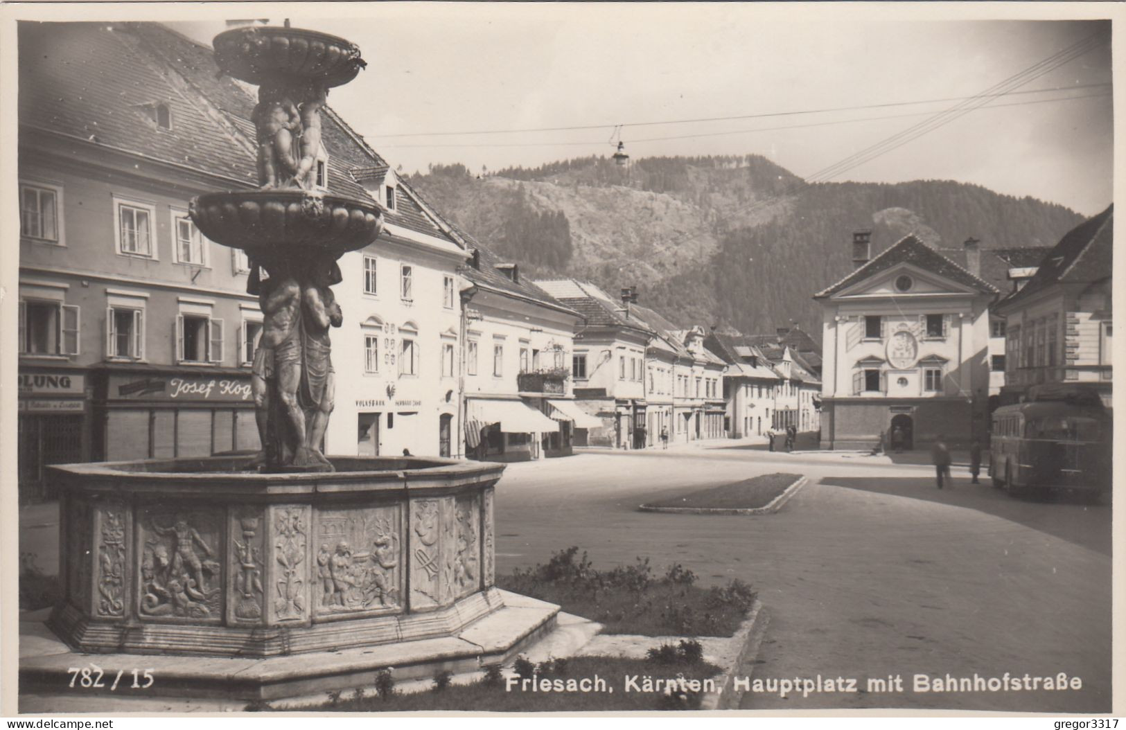 E447) FRIESACH - Kärnten - HAUPTPLATZ Mit BAHNHOFSTRASSE U. Altem BUS - Friesach