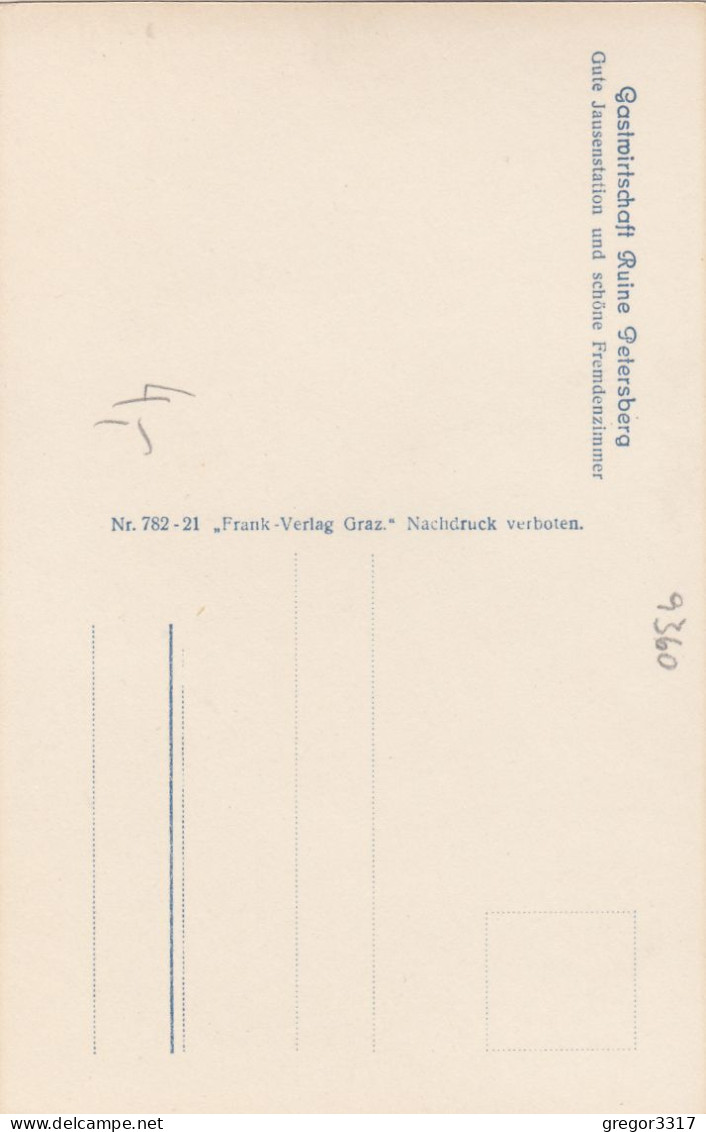 E448) FRIESACH - Kärnten Ruine PETERSBERG - Betende Frau - BERGFRIED Alt ! - Friesach