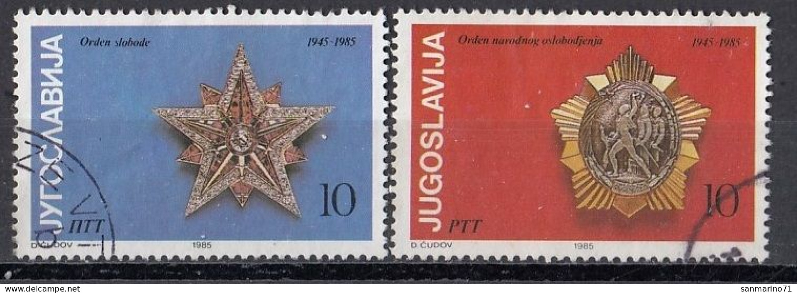 YUGOSLAVIA 2107-2108,used,falc Hinged - Used Stamps