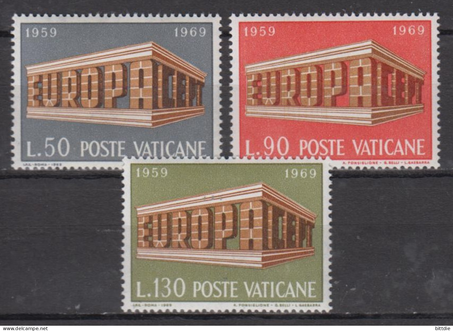 Europa/Cept , Vatikan  547/49 , Xx  (S 1740) - 1969