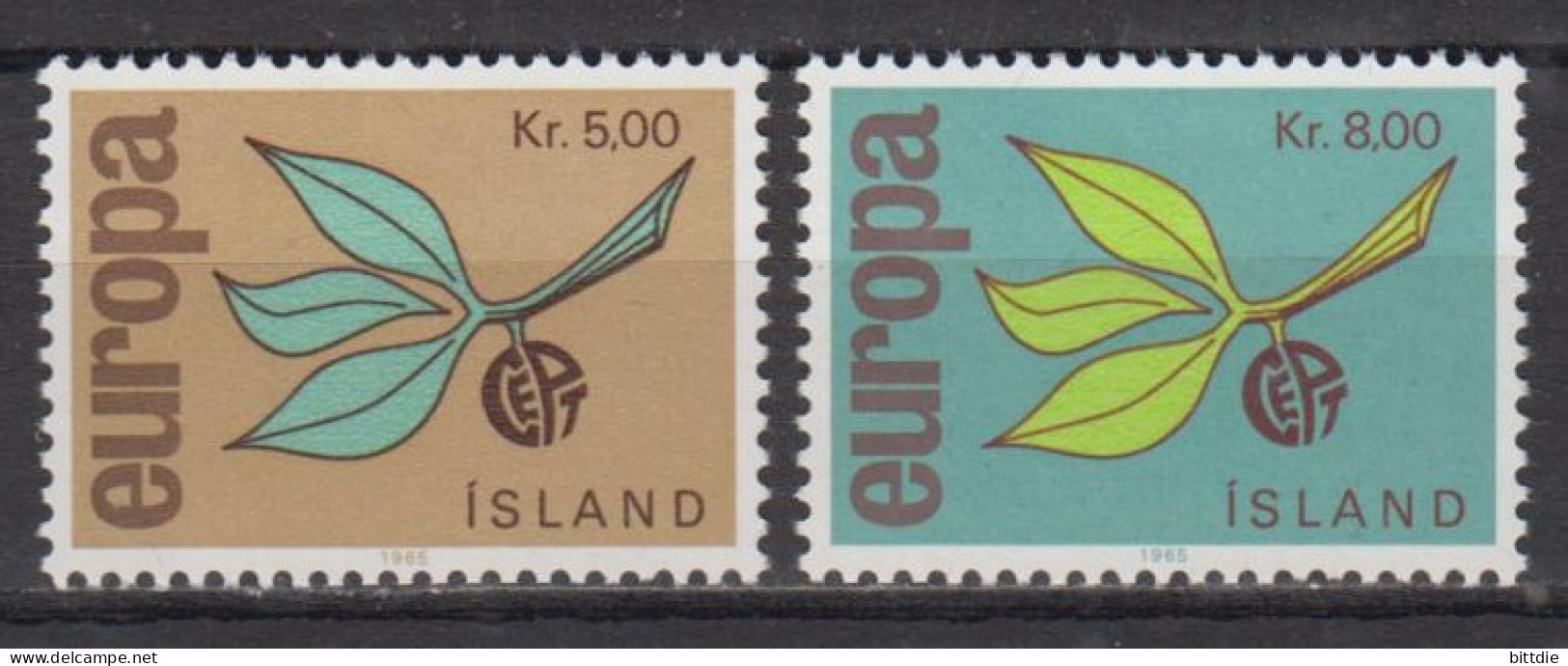 Europa/Cept, Island  395/96 , Xx  (S 1763) - 1965