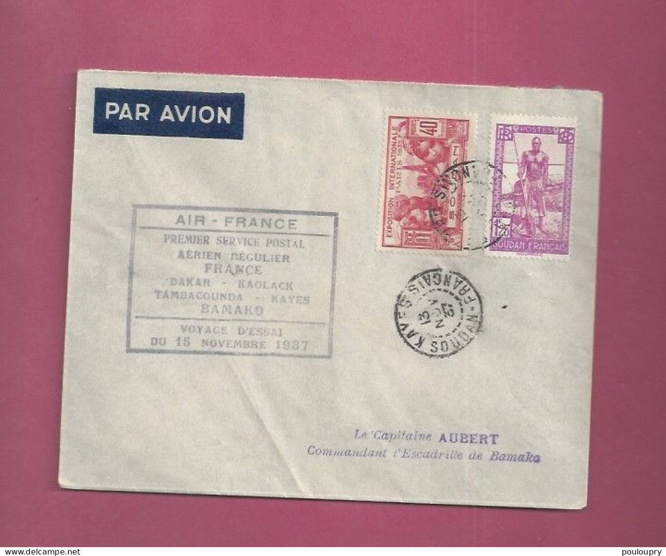 Lettre De 1937 Pour Le Soudan - YT N° 80 Et 95 - Exposition Internationale De Paris - Storia Postale