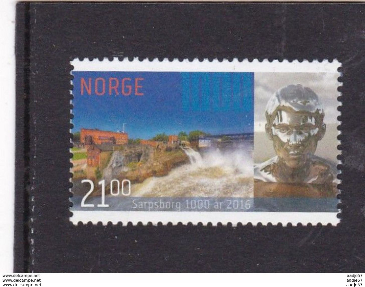 Norway Norwegen 2016 Sarpefossen Waterfall Wasserfall In The Background  Railway Bridge Crossing Sarpef Mi 1850 MNH ** - Neufs