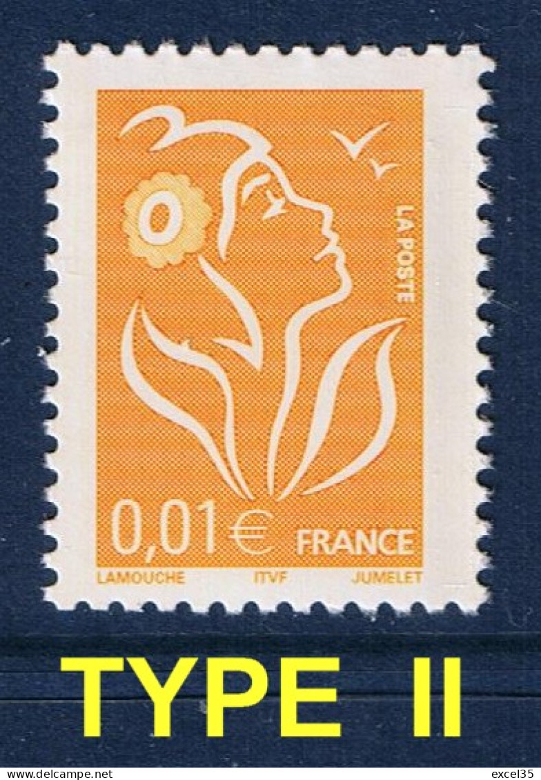 0.01 € MARIANNE DE LAMOUCHE ITVF AU PEU COURANT TYPE II - MAURY 3713 II - VARCURIO - 2004-2008 Marianna Di Lamouche