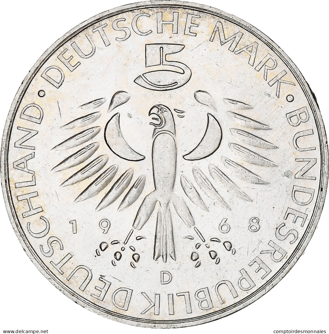 Monnaie, République Fédérale Allemande, 5 Mark, 1968, Munich, Germany, SUP+ - 5 Marcos