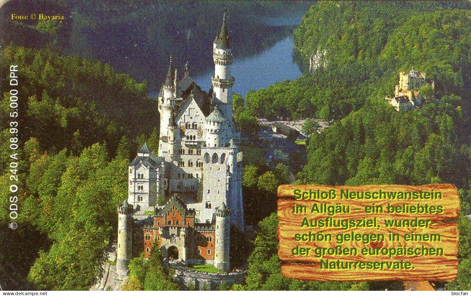 Neuschwanenstein TK O 240A/1993 ** 40€ 5.000Exempl. Marianne Und Michael Schloß König Ludwig II.TC Architectur Phonecard - Bergen