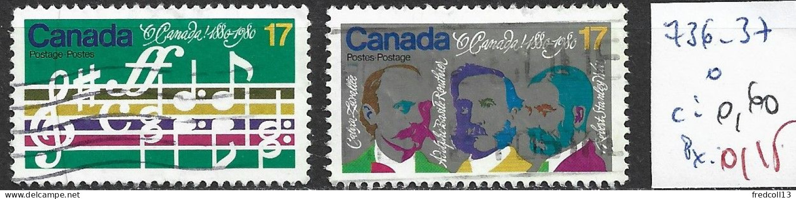 CANADA 736-37 Oblitérés Côte 0.60 € - Used Stamps