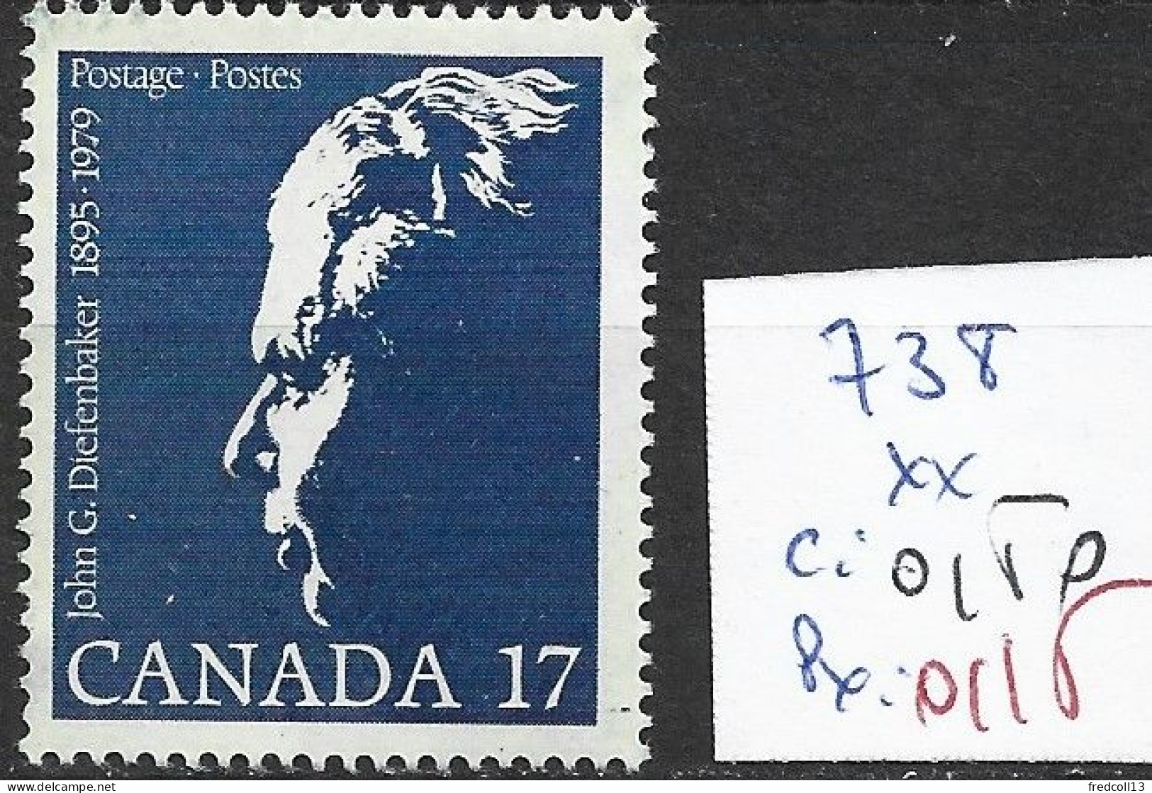 CANADA 738 ** Côte 0.50 € - Unused Stamps