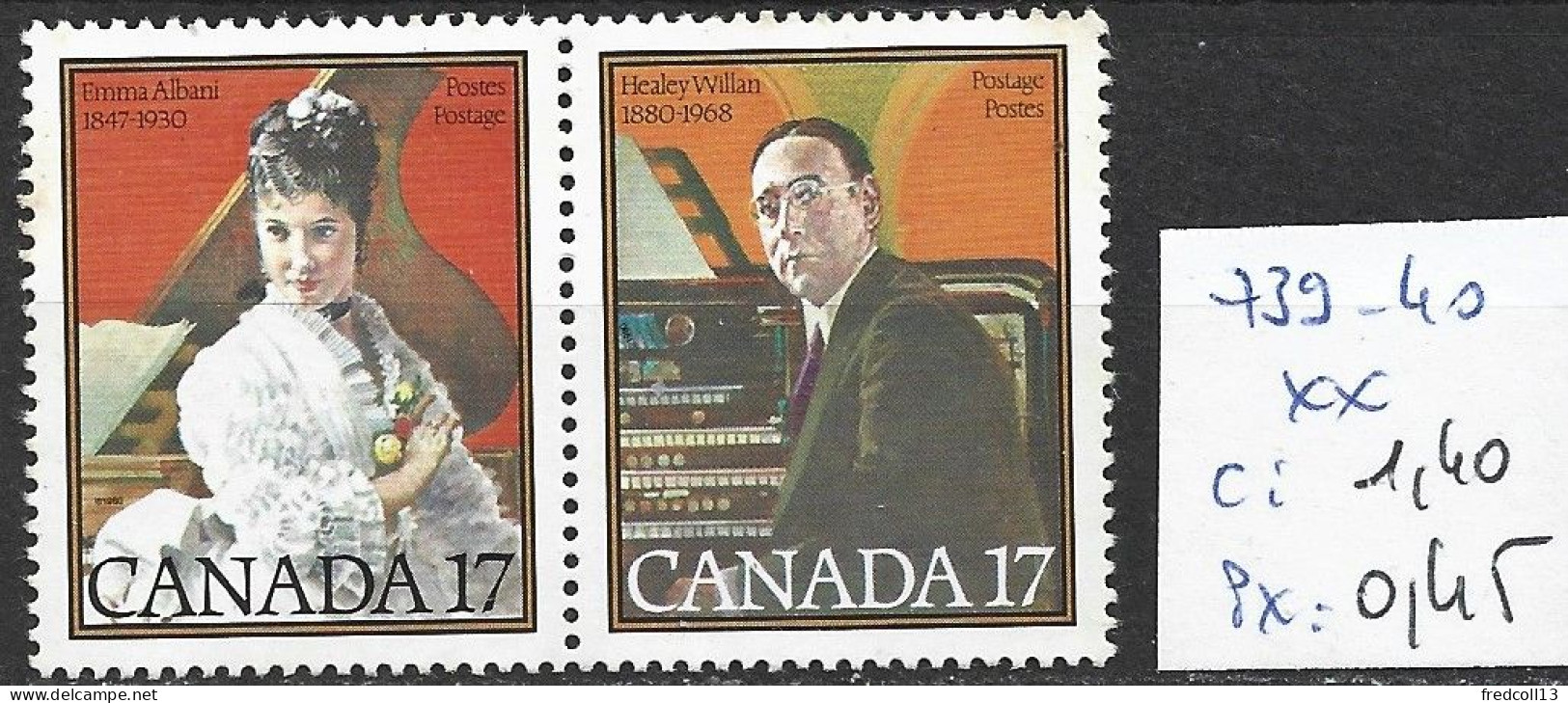 CANADA 739-40 ** Côte 1.40 € - Unused Stamps