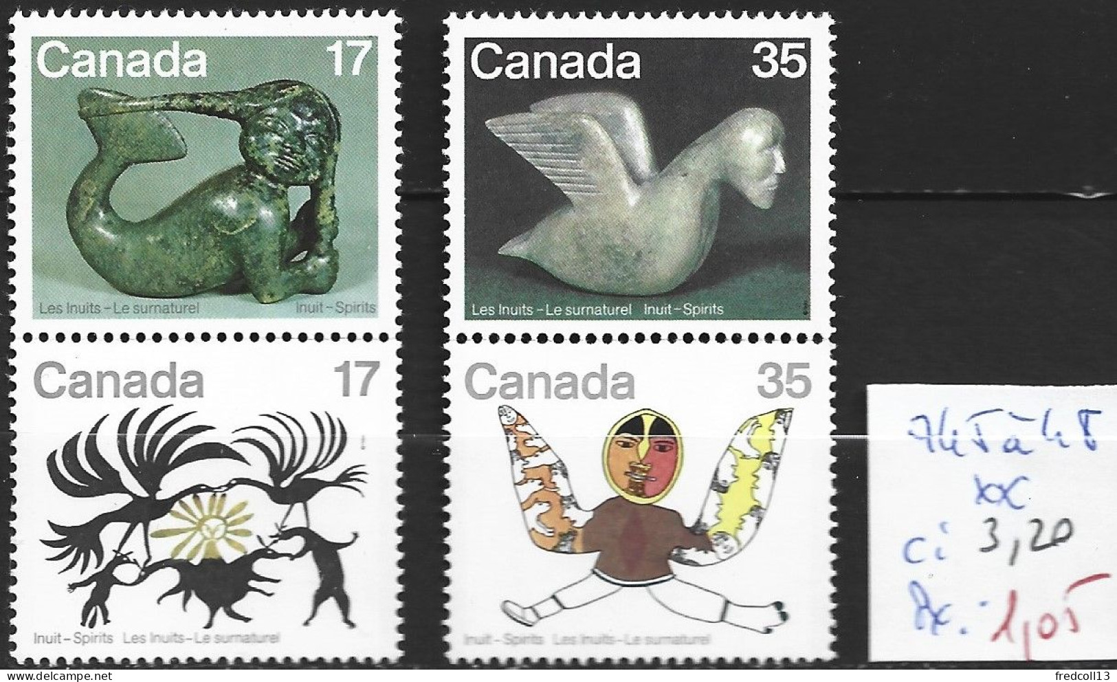 CANADA 745-48 ** Côte 3.20 € - Unused Stamps