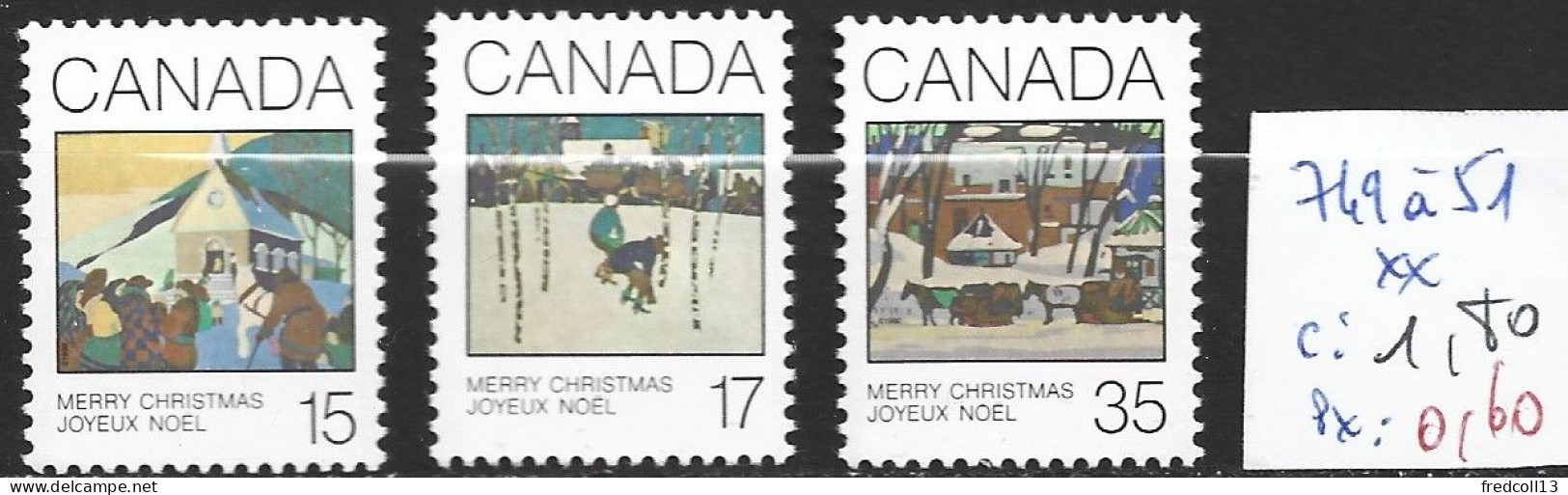 CANADA 749 à 51 ** Côte 1.80 € - Unused Stamps