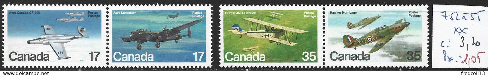 CANADA 752 à 55 ** Côte 3.20 € - Unused Stamps
