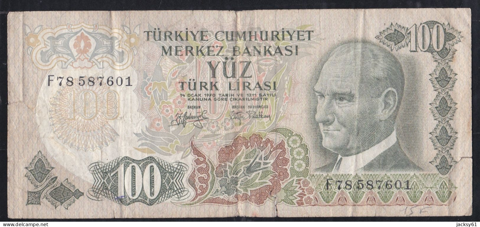 100 Yüz Türk Lirasi - 1970 - Turquie