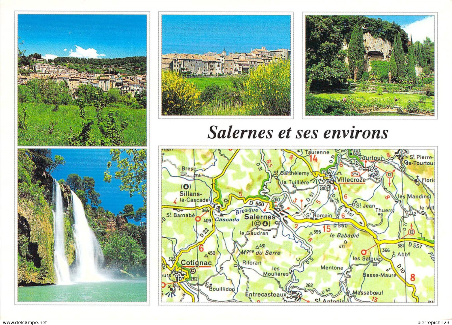 83 - Salernes Et Ses Environs - Carte Géographique - Multivues - Salernes